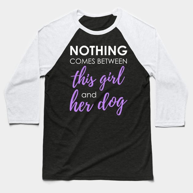 Girl and her dog Baseball T-Shirt by Nartissima